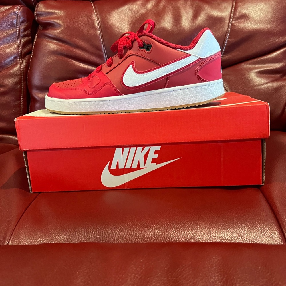 Authentic Nike Red and White Casual Sneakers
